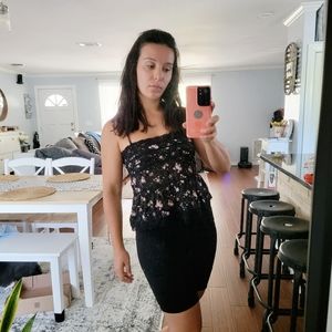 NWOT Forever 21 Lace Floral Strappy Top